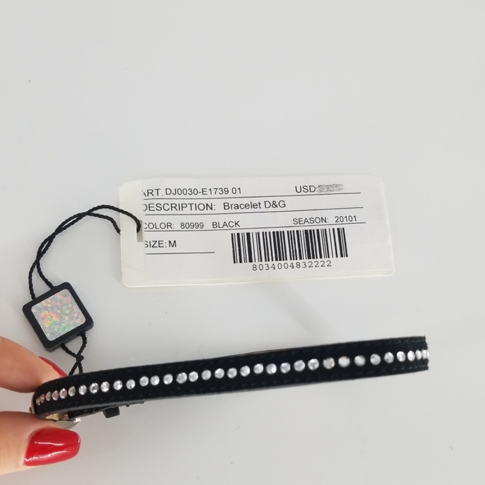 Authentic D&G Black Rhineston Choker NWT
